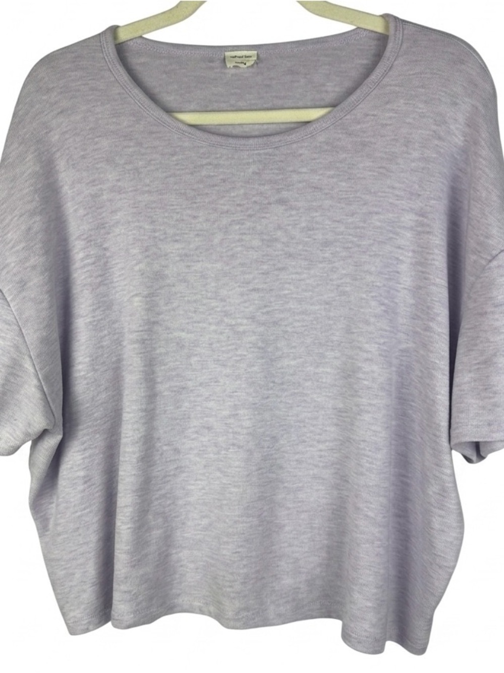 Wilfred Free Aritzia Lavender Space Dye Oversized Crop Top Tee Large